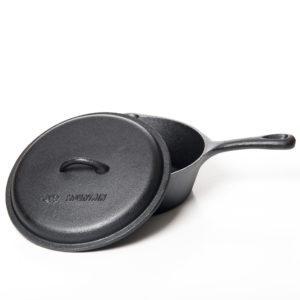 CAST IRON DEEP FRY SKILLET WITH LID 10.5X3"