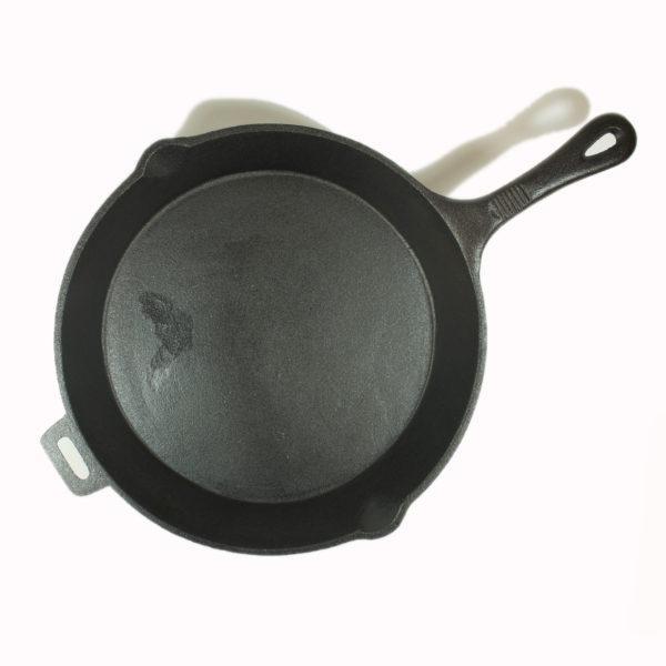 CAST IRON SKILLET 12X2 WITH ASST. HANDLE