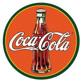 COKE-ROUND 30'S BOTTLE & LOGO