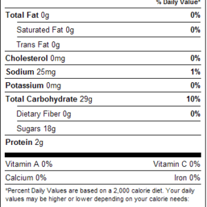 Gummi Worms 1lb Nutrition Facts