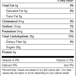 Mini Orange Slices 1lb Nutrition Facts