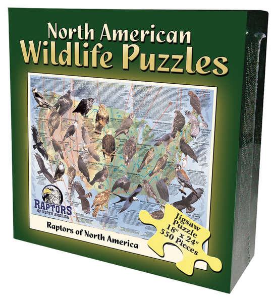 North American Wildlife Jigsaw Puzzle – Raptors