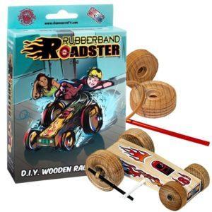 Rubberband Roadster Wooden Racecar Kit