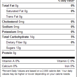 Sanded Lemon Drops 1lb Nutrition Facts