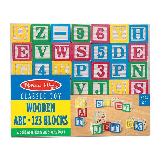 melissa & doug classic abc block cart