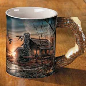 Golden Retreat – Cabin Sculpted Mug