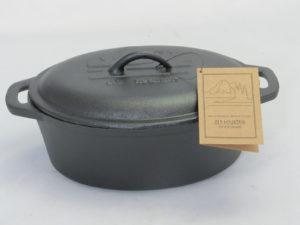 cast iron casserole with lid 10.5x8.5x4