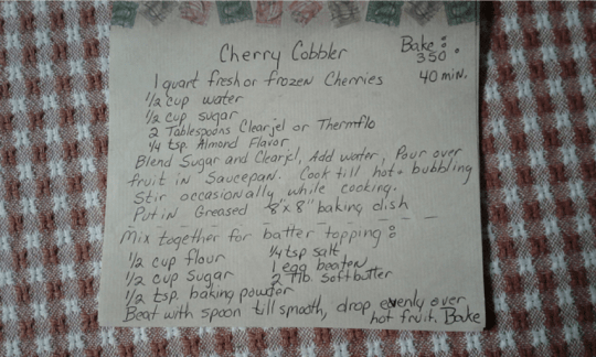 Cherry Cobbler Recipe