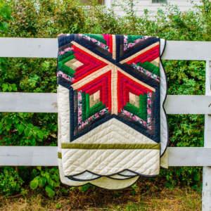 Amish and Mennonite Made Quilts - Farmhouse Flavors/Star of Wonder with scalloped border
