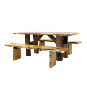 6' Table (Walnut Barn Beam Base)