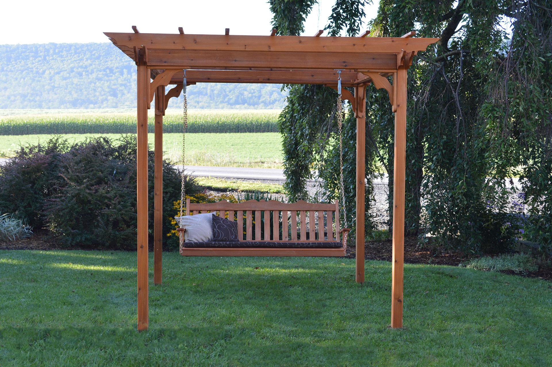 8' x 8' Pergola w/ Swing Hangers Dutch Country General Store