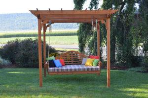 Outdoor Furniture 8' x 8' Pergola w/ Swing Hangers