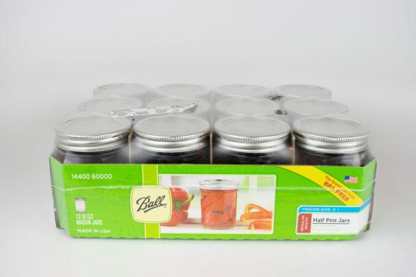 Ball Canning Jars 1 dozen Regular Mouth Half Pint