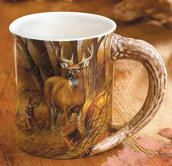 Rustic Retreat Whitetail Sculpted Coffee Mug