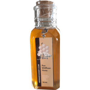 Pure Raw Honey 16 oz Glass Jar with Cork