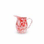 Splatter-Enamelware-1.5qt-Small-Pitcher-red