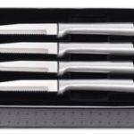 4 Serrated Steak Knives Silver