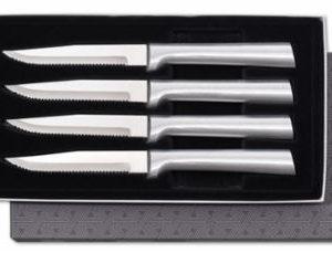 4 Serrated Steak Knives Silver