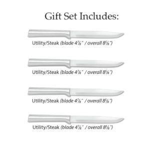 Utility Steak Knives Set of 4 Silver