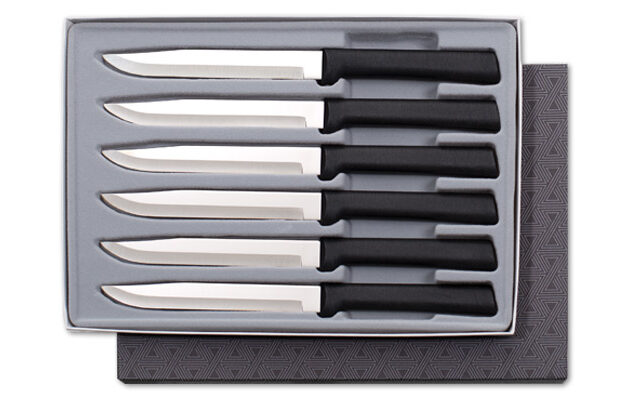 Utility Steak Knives Set of 6 Black