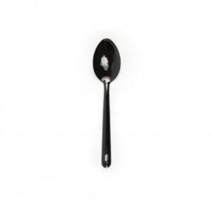 Solid-Color-Enamelware-Large-Serving-Spoon-black