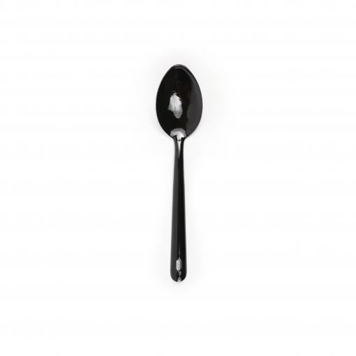 Solid-Color-Enamelware-Large-Serving-Spoon-black