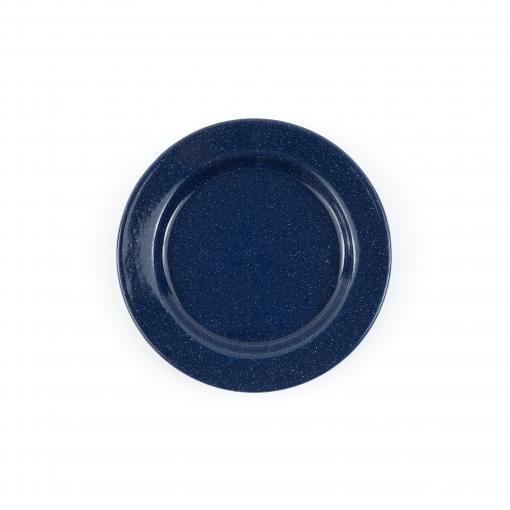 Speckle-Enamelware-10in-Dinner-Plate-navy