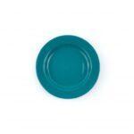 Speckle-Enamelware-8-inch-Flat-Salad-Plate-turq