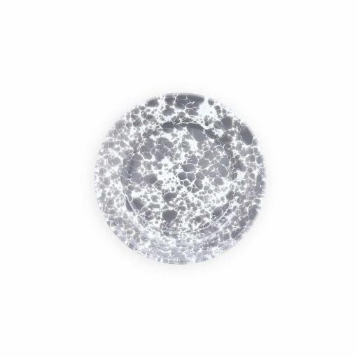 Splatter-Enamelware-8-inch-Flat-Salad-Plate-grey