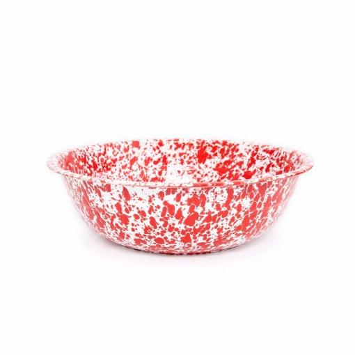 Splatter-Enamelware-8qt-Medium-Basin-red