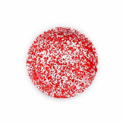 Splatter-Enamelware-Pasta-Plate-red