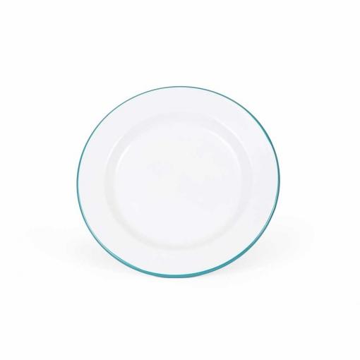 Vintage-10inch-Dinner-Plate-turquoise-trim