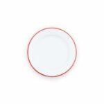 Vintage-8-inch-Flat-Salad-Plate-red-trim