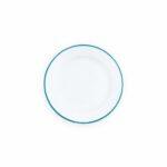Vintage-8-inch-Flat-Salad-Plate-turq-trim