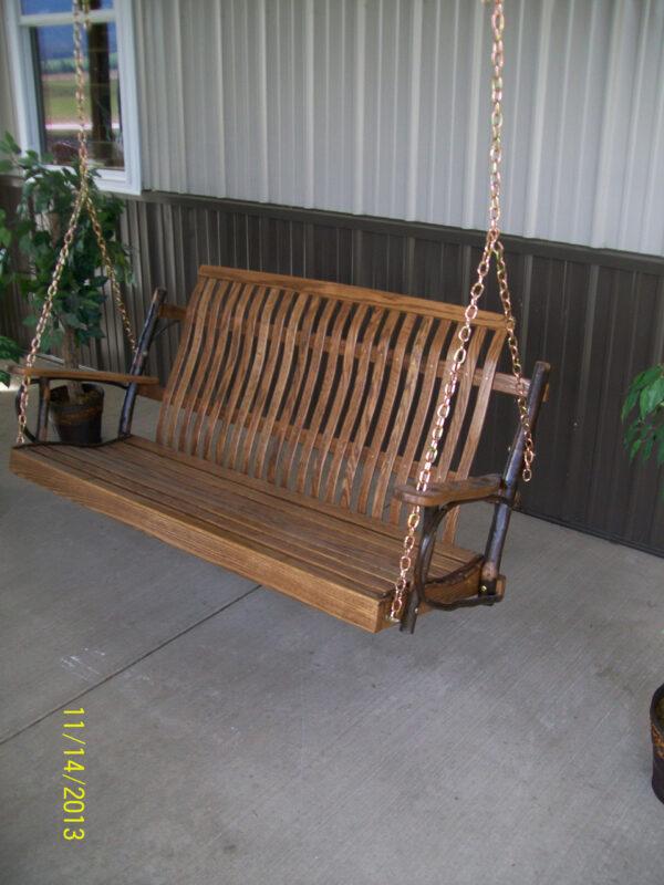 5′ Hickory Porch Swing