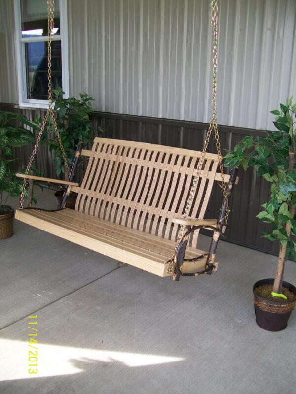5′ Hickory Porch Swing