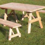 6′ Traditional Table w/ 2 Benches