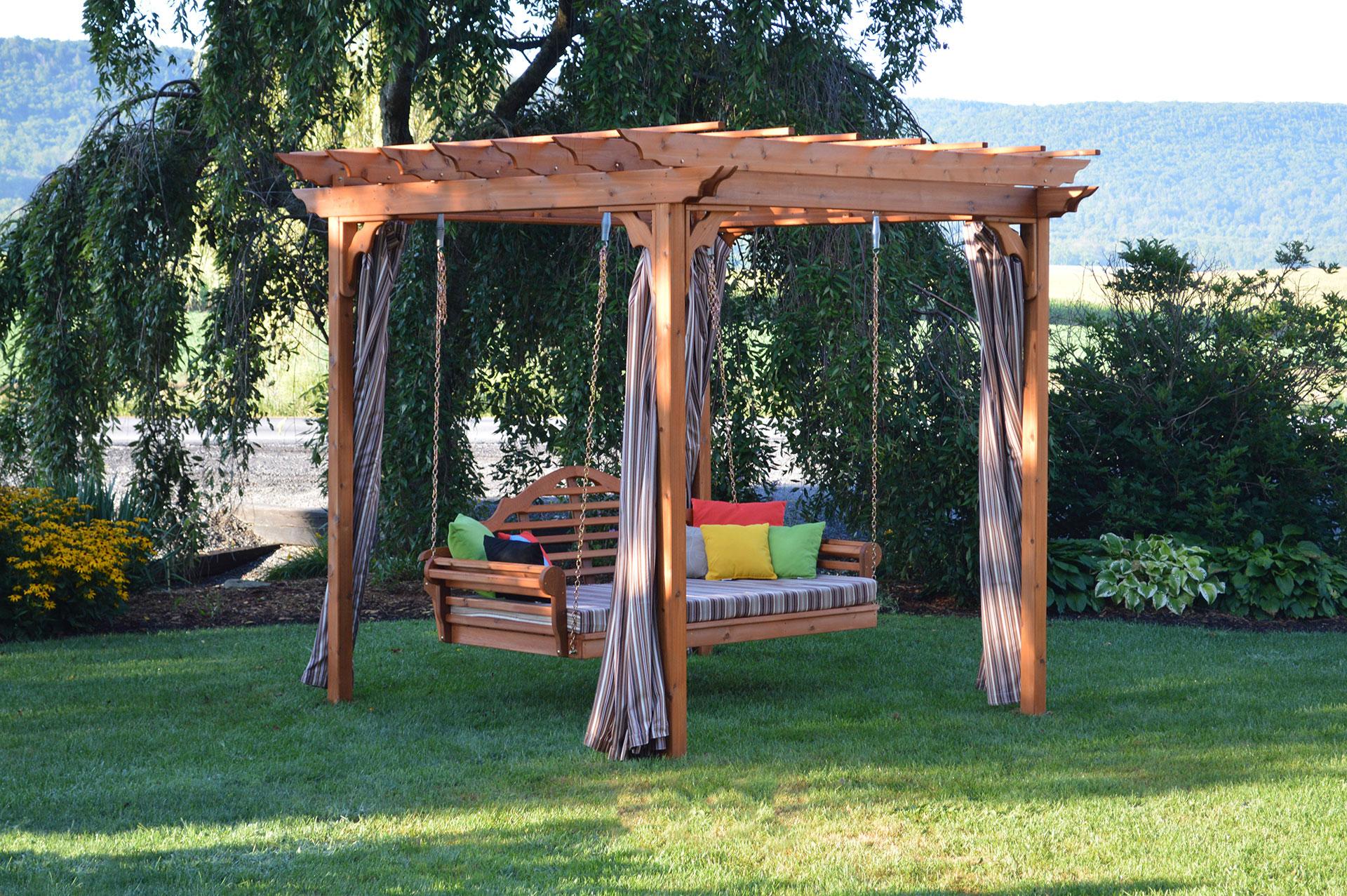 8' x 8' Pergola w/ Swing Hangers Dutch Country General Store