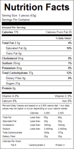 Assorted Salt Water Taffy 1lb Nutrition Facts
