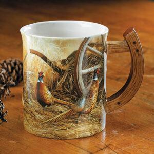 Autumn Glow – Pheasants Sculpted Coffee Mug