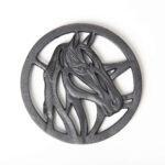 CAST IRON TRIVET HORSE