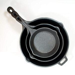 Cast iron skillet set 3 pc