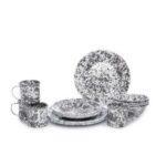 Enamelware-16pc-Dinnerware-Starter-Set-Grey-Splatter