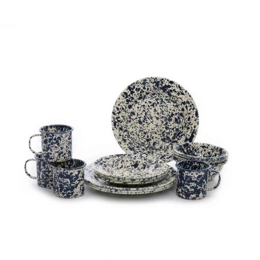 Enamelware-16pc-Dinnerware-Starter-Set-Navy-Splatter