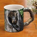 Cubby Hole Black Bear Sculpted Coffee Mug