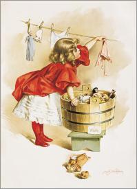 IVORY SOAP GIRL WASHING TIN