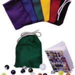 Marbles with Color Canvas Pouch
