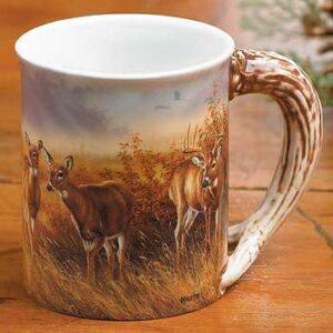 Meadow Mist – Whitetail Deer Sculpted Coffee Mug
