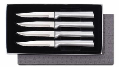 4 Serrated Steak Knives Silver