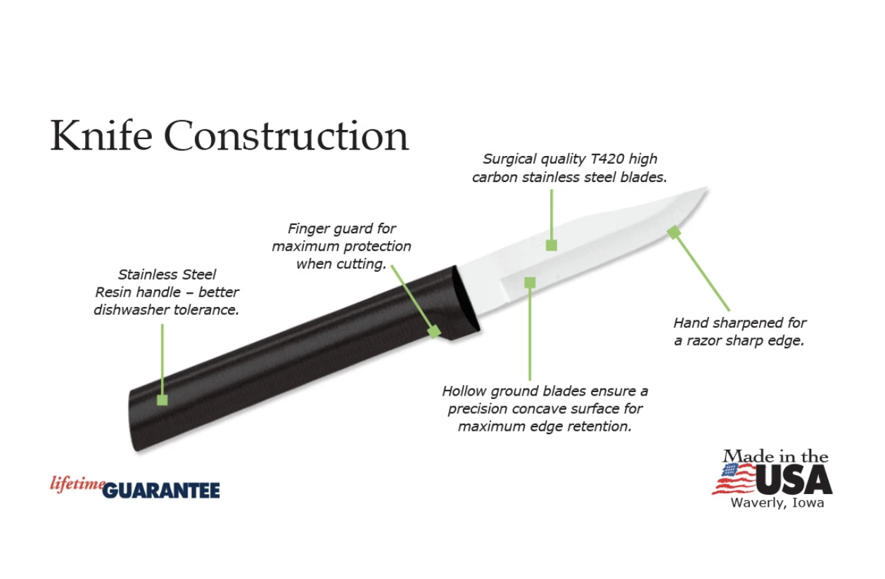 Peeling Paring Knife Black Dutch Country General Store